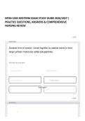 NFDN 1002 MIDTERM EXAM STUDY GUIDE 2026&sol;2027 &vert; PRACTICE QUESTIONS&comma; ANSWERS & COMPREHENSIVE NURSING REVIEW