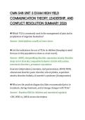 CMN 548 UNIT 5 EXAM HIGH-YIELD&NewLine;COMMUNICATION THEORY&comma; LEADERSHIP&comma; AND&NewLine;CONFLICT RESOLUTION SUMMARY 2026&NewLine;