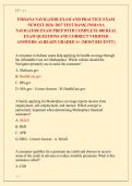 INDIANA NAVIGATOR EXAM AND PRACTICE EXAM &NewLine;NEWEST 2026&sol; 2027 TEST BANK&vert; INDIANA &NewLine;NAVIGATOR EXAM PREP WITH COMPLETE 400 REAL &NewLine;EXAM QUESTIONS AND CORRECT VERIFIED &NewLine;ANSWERS&sol; ALREADY GRADED A&plus; &lpar;MOST RECENT&excl;&excl;&rpar; 