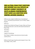 CMN 548 FINAL EXAM STUDY QUESTIONS&NewLine;AND ANSWERS 2025 2026 UPDATE 100&NewLine;PERCENT CORRECT UNIVERSITY OF&NewLine;SOUTH ALABAMA COMPREHENSIVE&NewLine;STUDY GUIDE 2026 QUESTIONS WITH&NewLine;VERIFIED ANSWERS GRADED A&plus;