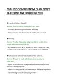 CMN 552 COMPREHENSIVE EXAM SCRIPT&NewLine;QUESTIONS AND SOLUTIONS 2026&NewLine;