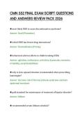 CMN 552 FINAL EXAM SCRIPT QUESTIONS&NewLine;AND ANSWERS REVIEW PACK 2026&NewLine;