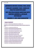 Defensive Driving Exam Prep 2026-2027 &vert; 310&plus; Practice Questions with Verified Answers & Rationales &vert; NSC-Aligned &vert; Driver Safety & Certification