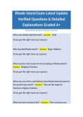 Rhode Island Exam Latest Update Verified Questions & Detailed Explanations Graded A&plus;&period;