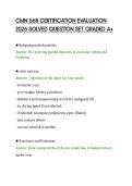 CMN 568 CERTIFICATION EVALUATION&NewLine;2026 SOLVED QUESTION SET GRADED A&plus;