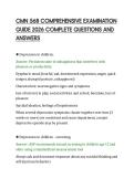 CMN 568 COMPREHENSIVE EXAMINATION&NewLine;GUIDE 2026 COMPLETE QUESTIONS AND&NewLine;ANSWERS