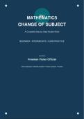 Summary -  Mathematics 
