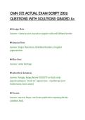 CMN 572 ACTUAL EXAM SCRIPT 2026&NewLine;QUESTIONS WITH SOLUTIONS GRADED A&plus;
