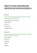 CMN 577 ACTUAL EXAM PAPER 2026&NewLine;QUESTIONS AND SOLUTIONS GRADED A&plus;