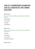 CMN 577 COMPREHENSIVE EXAMINATION&NewLine;2026 FULL QUESTION SET WITH VERIFIED&NewLine;SOLUTIONS&NewLine;