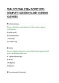 CMN 577 FINAL EXAM SCRIPT 2026&NewLine;COMPLETE QUESTIONS AND CORRECT&NewLine;ANSWERS&NewLine;