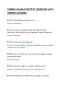 CMSRN EXAMINATION TEST QUESTIONS WITH&NewLine;VERIFIED ANSWERS&NewLine;