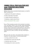 CMSRN FINAL PREPARATION SET&NewLine;2026 VERIFIED SOLUTIONS&NewLine;INCLUDED&NewLine;
