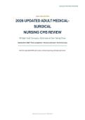 2026 UPDATED ATI RN Adult Medical-Surgical CMS Review &vert; 99 High-Yield Concepts&comma; Rationales & Test-Taking Clues