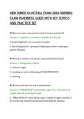 MED SURGE GI ACTUAL EXAM 2026 NURSING EXAM READINESS GUIDE WITH KEY TOPICS AND PRACTICE SET&period;pdf&NewLine;&NewLine;