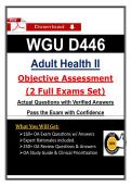 WGU D446 OA Exam &lpar;2 Set Exams&rpar; Bundle &ndash; Take and pass the OA