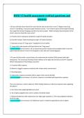 HESI V2 Health Assessment Verified Questions and Answers &vert; Comprehensive Nursing Exam Review Study Guide