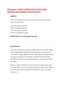 CNA Chapter 7&colon;BASIC NURSING SKILLS ACTUAL EXAM&NewLine;QUESTION AND ANSWERS LATEST&period;2026&sol;2027 FREQUENTLY TESTED Q&A FROM PAST PAPERS &ndash; MOST EXPECTED QUESTIONS FOR THE EXAM &ndash; MUST KNOW BEFORE THE EXAM&period;&NewLine;