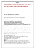 AYF CHEER TEST QUESTIONS UPDATED ACTUAL EXAM LATEST &NewLine;2026 &ndash; 2027  VERSION SOLVED QUESTIONS & ANSWERS