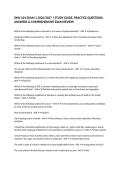 DHN 101 EXAM 1 2026&sol;2027 &vert; STUDY GUIDE&comma; PRACTICE QUESTIONS&comma; ANSWERS & COMPREHENSIVE EXAM REVIEW