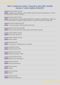 A&P 2&colon; Endocrine system &vert; Questions with 100&percnt; Verified&NewLine;Answers &vert; Latest Update 2026&sol;2027