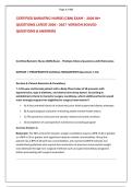 CERTIFIED BARIATRIC NURSE &lpar;CBN&rpar; EXAMINATION - 250 &NewLine;QUESTIONS EXAM 2026 QUESTIONS LATEST 2026 &ndash; 2027  &NewLine;VERSION SOLVED QUESTIONS & ANSWERS