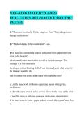 MED2 ACTUAL TEST&NewLine;FULL QUESTIONS AND CORRECT ANSWERS&NewLine;EXAMPREP STUDY SHEET&NewLine;
