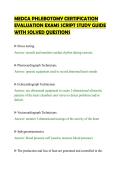 MEDCA PHLEBOTOMY CERTIFICATION EVALUATION EXAMS SCRIPT STUDY GUIDE WITH SOLVED QUESTIONS&period;pdf&NewLine;&NewLine;