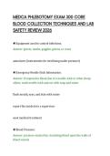 MEDCA PHLEBOTOMY EXAM 300 CORE BLOOD COLLECTION TECHNIQUES AND LAB SAFETY REVIEW 2026&period;pdf&NewLine;&NewLine;