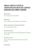 MEDICAL GENETICS CHAPTER 20 CERTIFICATION EVALUATION TEST COMPLETE QUESTIONS AND CORRECT ANSWERS&period;pdf&NewLine;&NewLine;