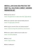 MEDICAL LAW EXAM 2026 PRACTICE TEST SHEET FULL SOLUTIONS CORRECT ANSWERS PREPARATION SET&period;pdf&NewLine;&NewLine;MEDICAL LAW EXAM 2026 PRACTICE TEST SHEET FULL SOLUTIONS CORRECT ANSWERS PREPARATION SET&period;pdf&NewLine;&NewLine;
