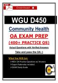 WGU D450 OA Exam Bundle &lpar;3 Set Exams &plus; 400&plus; Practice Qs & Study Guides&rpar; &ndash; Take and pass the OA