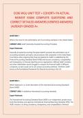D196 WGU UNIT TEST &plus; COHORT&plus; PA ACTUAL&NewLine;NEWEST EXAM COMPLETE QUESTIONS AND CORRECT DETAILED ANSWERS &lpar;VERIFIED ANSWERS&rpar; &period; 2026&sol;2027 FREQUENTLY TESTED Q&A FROM PAST PAPERS &ndash; MOST EXPECTED QUESTIONS FOR THE EXAM &ndash; MUST KNOW BEFORE THE EXAM&period;&NewLine;&NewLine;