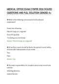 MEDICAL OFFICE EXAM 2 PAPER 2026 SOLVED QUESTIONS AND FULL SOLUTION GRADED A&period;pdf&NewLine;&NewLine;