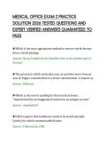 MEDICAL OFFICE EXAM 2 PRACTICE SOLUTION 2026 TESTED QUESTIONS AND EXPERT VERIFIED ANSWERS GUARANTEED TO PASS&period;pdf&NewLine;&NewLine;