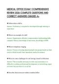 MEDICAL OFFICE EXAM 1 COMPREHENSIVE REVIEW 2026 COMPLETE QUESTIONS AND CORRECT ANSWERS GRADED A&period;pdf&NewLine;&NewLine;