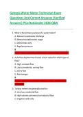 Georgia Water Meter Technician Exam &lpar;2026&rpar; &ndash; Practice Questions&comma; Verified Answers&comma; and Rationales