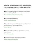 MEDICAL OFFICE EXAM 1 PAPER 2026 SOLVED QUESTIONS AND FULL SOLUTION GRADED A&period;pdf&NewLine;&NewLine;