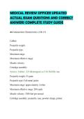 MEDICAL REVIEW OFFICER UPDATED ACTUAL EXAM QUESTIONS AND CORRECT ANSWERS COMPLETE STUDY GUIDE&period;pdf&NewLine;&NewLine;