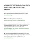 MEDICAL REVIEW OFFICER 400 EXAM REVIEW SOLVED QUESTIONS WITH ACCURATE ANSWERS&period;pdf&NewLine;&NewLine;