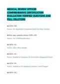 MEDICAL REVIEW OFFICER COMPREHENSIVE CERTIFICATION EVALUATION VERIFIED QUESTIONS AND FULL SOLUTIONS&period;pdf&NewLine;&NewLine;
