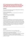 DOT&colon; Comprehensive Review for NRCME Exam LATEST VERSION  EXAM WITH ACTUAL 330 QUESTION AND CORRECT DETAILED ANSWERS WITH RATIONALES&period;2026&sol;2027 FREQUENTLY TESTED Q&A FROM PAST PAPERS &ndash; MOST EXPECTED QUESTIONS FOR THE EXAM &ndash; MUST KNOW BEFORE THE EXAM&period;&NewLine;