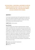 EDF 6226 EXAM 1 &sol; BEHAVIORAL ASSESSMENT IN APPLIED BEHAVIOR ANALYSIS EXAM 1 EDF 6226 ACTUAL EXAM LATEST VERSION QUESTION AND CORRECT DETAILED ANSWERS RATED AGRADE&period; 2026&sol;2027 FREQUENTLY TESTED Q&A FROM PAST PAPERS &ndash; MOST EXPECTED QUESTIONS FOR THE EXAM &ndash; M