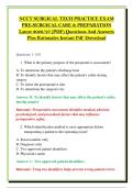 NCCT SURGICAL TECH PRACTICE EXAM &NewLine;PRE-SURGICAL CARE & PREPARATION  &NewLine;Latest 2026&sol;27 &lpar;PDF&rpar; Questions And Answers &NewLine;Plus Rationales Instant Pdf Download 