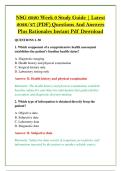 NSG 6020 Week 9 Study Guide &vert; Latest &NewLine;2026&sol;27 &lpar;PDF&rpar; Questions And Answers &NewLine;Plus Rationales Instant Pdf Download 