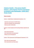 Shadow Health &ndash; Tina Jones Health History &vert; 300 Original Practice Questions & Answers with Rationales &vert; 2026&ndash;2027 Study Guide&NewLine;
