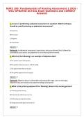 NURS 100&colon; Fundamentals of Nursing Assessment 2 2026 &ndash;&NewLine;WCU UPDATED ACTUAL Exam Questions and CORRECT&NewLine;Answers