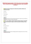 NURS100 Fundamentals of Nursing Assessment 6 2026 &ndash;&NewLine;WCU UPDATED ACTUAL Exam Questions and CORRECT&NewLine;Answers&NewLine;