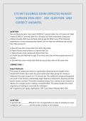 ETS MFT BUSINESS EXAM EXPECTED NEWESTVERSION  250 QUESTION AND CORRECT ANSWERS&period;2026&sol;2027 FREQUENTLY TESTED Q&A FROM PAST PAPERS &ndash; MOST EXPECTED QUESTIONS FOR THE EXAM &ndash; MUST KNOW BEFORE THE EXAM&period;&NewLine;