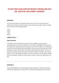ETS MFT MBA EXAM EXPECTED NEWEST VERSION 100 QUESTION AND CORRECT ANSWERS&period; 2026&sol;2027 FREQUENTLY TESTED Q&A FROM PAST PAPERS &ndash; MOST EXPECTED QUESTIONS FOR THE EXAM &ndash; MUST KNOW BEFORE THE EXAM&period;&NewLine;